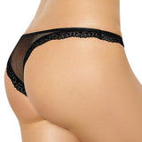 Black Fishnet and Lace Panties