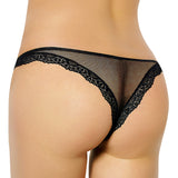 Black Fishnet and Lace Panties