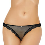 Black Fishnet and Lace Panties